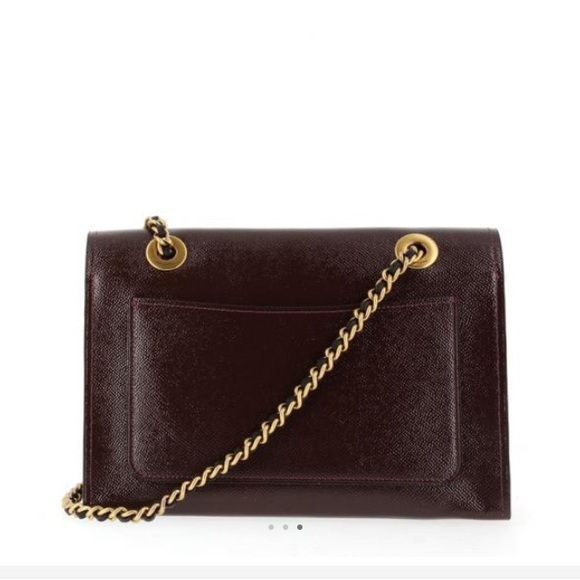 Elegant Burgundy Leather Shoulder Bag - Picture 2 of 6